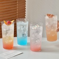 Creatief recht Collins glas gegraveerd highball glas voor mojito, sap, fruitwijn, cocktails, koude dranken, restaurant, bar, groothandel