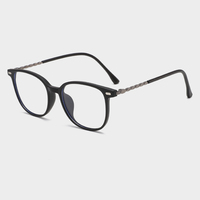 Damai JC8480 - Montura de Gafas Clásicas de Moda, Redondas, con Aro Completo, TR90, Ligeras, Anti-Radiación, con Bloqueo de Luz Azul, para Adultos
