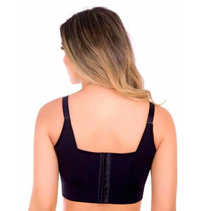 Soutien-gorge push-up sans couture uni, à dos sport en maille avec anneau en acier, décolleté en V profond, effet push-up pour petite poitrine, style quotidien, populaire transfrontalier - Product Image 2