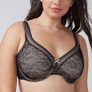 Made in china Wholesale Thin bra with steel ring plus size womens underwear sexy bra 38-42 DD EFGHI cup