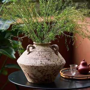Mango que incluye <span class=keywords><strong>comprar</strong></span> jarrón Wabi SABI, jarrón de cerámica gris retro, maceta de cerámica - Product Image 1