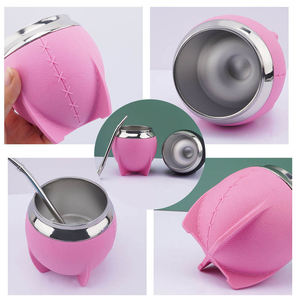 Xícara de chá de aço inoxidável para abóbora <span class=keywords><strong>mate</strong></span>, copo de 280ml personalizado com parede dupla isolada, copo de erva-<span class=keywords><strong>mate</strong></span> - Product Image 3