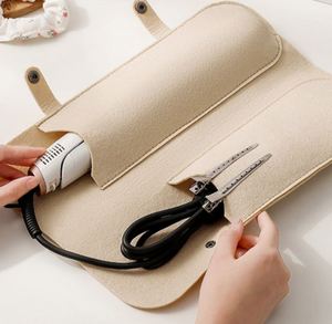 Estuche de Fieltro Resistente al Calor, Bolsa de Viaje, Bolsillo de Almacenamiento para Plancha de Pelo, Regalos Promocionales con Logotipo Personalizado - Product Image 1