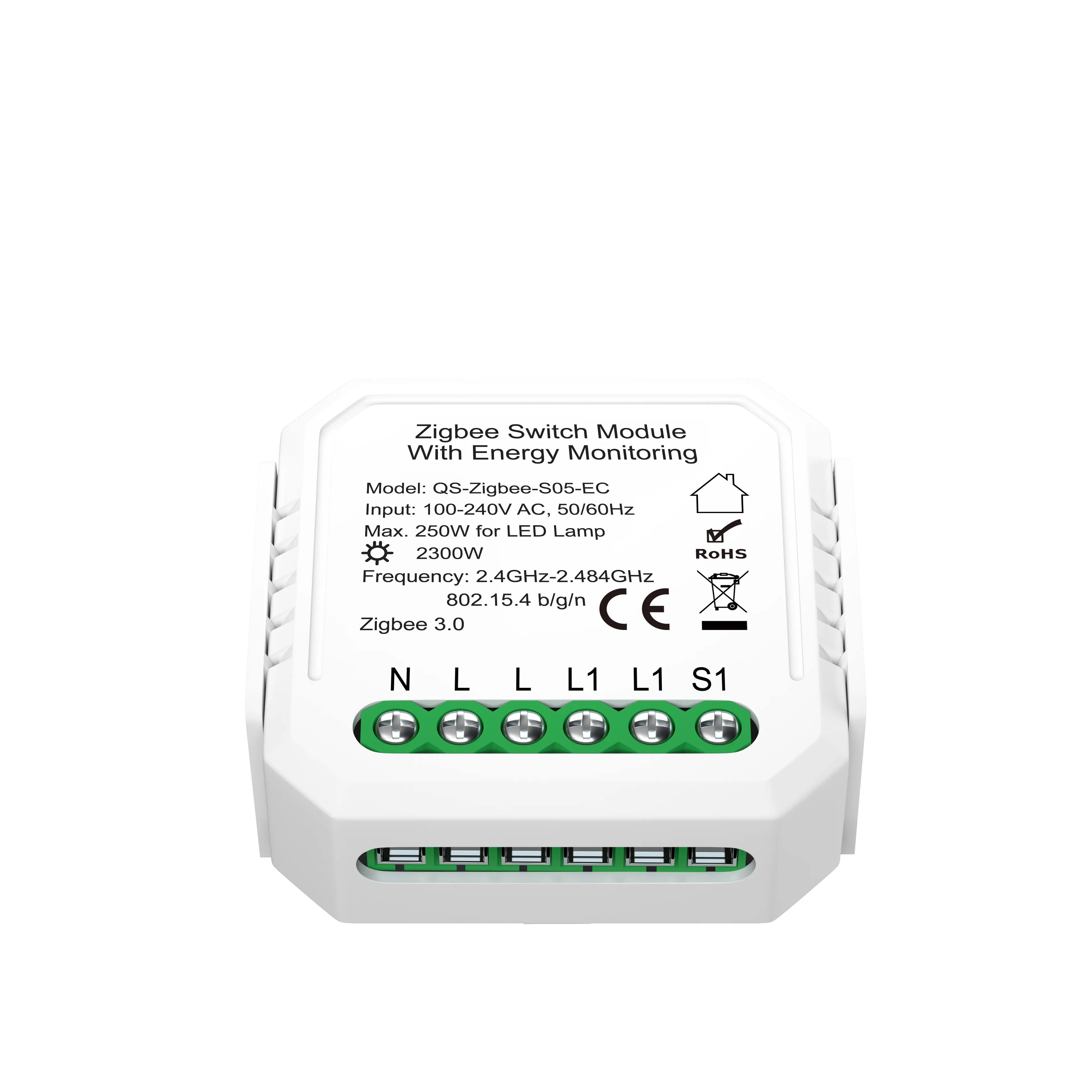 10a Zigbee 3.0 interrupteur d'éclairage intelligent Tuya avec consommation d'énergie pour prise et interrupteur électrique appliquer pour maison intelligente automatique