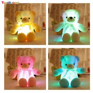 Christmas Birthday Stuffed Animals & Plush Toys Colorful LED <b>Lighting</b> Teddy Bear Toys Soft <b>Sensory</b> Squeeze for Kids - Product Image 4