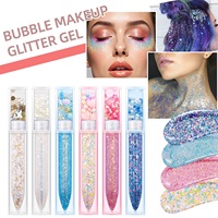 Maquillage à paillettes liquides de marque privée, fard à paupières à paillettes 6 couleurs, maquillage pour les yeux