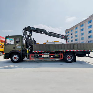 รถบรรทุกติดเครนตงเฟิง 4x2 ยกสูง 15 เมตร รถก่อสร้างสีเขียว พร้อมเครื่องยนต์ Weichai - Product Image 4