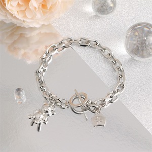 पुरुषों महिलाओं के व्यक्तिगत पंक डिजाइन फैशन आकर्षण कंगन हाथ गहने भालू सिक्का जेसस राहत धातु जेसस आकर्षण कंगन - Product Image 4