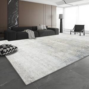 Alfombra Italiana Abstracta Rectangular, Imitación de Cachemira, Color Gris Claro, para Sala de Estar o Dormitorio, Cobertura Total, Fácil Cuidado - Product Image 2