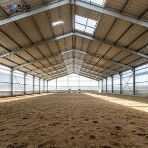 Salle d'équitation préfabriquée en métal à faible coût, arène d'équitation en structure acier avec conception résistante à la neige - Product Image 1