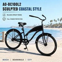 Femmes Hommes Beach Cruiser Bike 26 Inch Coaster Brake Beach Cruiser Bicycle