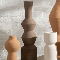 Vase en céramique mat de couleur personnalisée pour le jardin décoration nordique grands vases en terre cuite pour le salon