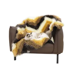 Coperta peluche pelliccia sintetica Pet copertura di lusso morbida soffice coperta per animali domestici protezione per divano