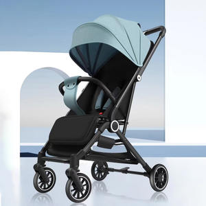 Poussette de bébé de conception pliable classique avec roues en mousse EVA pratiques de ramassage de voiture en un clic cadre en plastique en matériau métallique durable - Product Image 1