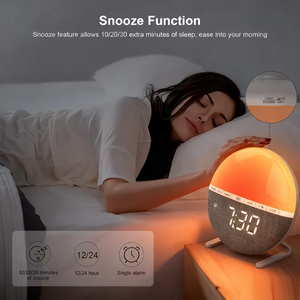 New Hot Sale Wake up Light Smart Sunrise Desk Table Digital Alarm <strong>Clock</strong> 7 Colour Rgb Natural OEM ODM Customized Wholesale - Product Image 3