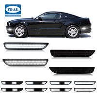 Lampu Sein Samping LED Otomatis untuk Ford Mustang 2010-2014 Lensa Asap Lampu Putih AR3Z 15A201 2 Pcs Set Pengganti