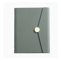 Hochwertiges Leder Tragbares Jubiläumsgeschenk A5 Hardcover Adressbuch Fadengeheftet Folienprägung Logo Ringbuch UV-Bedruckt