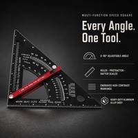 Nouveau design – Équerre rapide en alliage d'aluminium de 7 pouces pour le travail du bois, outils d'assemblage pour charpentiers, marquage de trous, bricolage, OEM, ODM