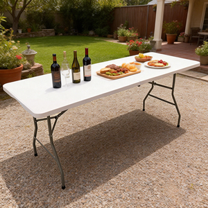 Tavolo Pieghevole <span class=keywords><strong>da</strong></span> 6 Piedi Economico e Facile <span class=keywords><strong>da</strong></span> Trasportare, Tavoli per Catering, Tavolo Pieghevole <span class=keywords><strong>da</strong></span> Campeggio, Tavolo <span class=keywords><strong>da</strong></span> Cucina Pieghevole - Product Image 4