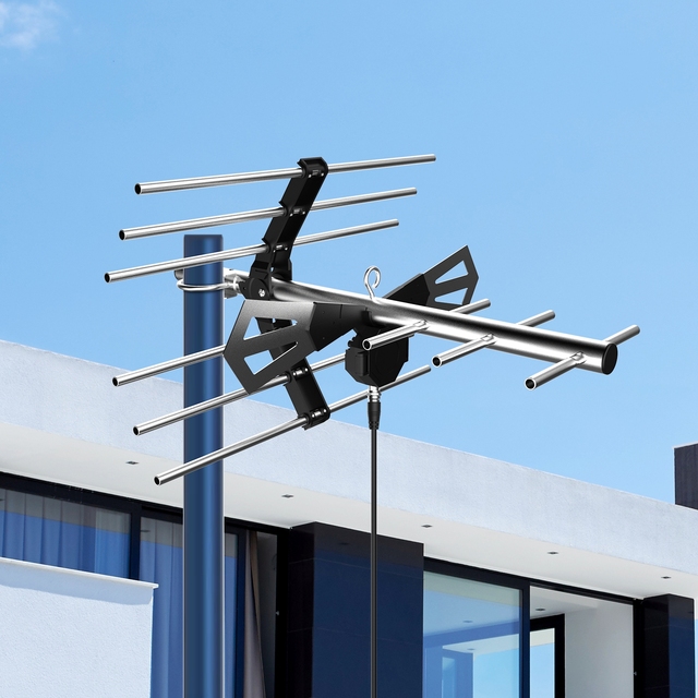 Free Antuko 4K 1080P Hdtv Antenna Small Tv Aerial Dvb-T2 30dbi Outdoor for Long Range