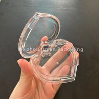 ISMAN luxe 5g en forme de coeur clair boîtier Compact avec casserole en aluminium vide fard à paupières Blush Palette en gros marque privée Pro