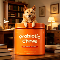 OEM ODM Probiotiques pour chiens sous forme de friandises moelleuses, favorisent la santé intestinale, soulagent la diarrhée pour toutes les races de chiens