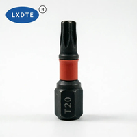 Embout d'impact Torx T20 professionnel de qualité industrielle LXD, 25 mm, résistant à la corrosion, en acier allié S2, couple élevé, pour outils de construction