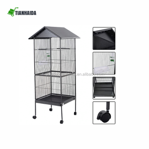 Jaula Doble Súper Grande XL para Loros Pajarera de Metal para Aves de Exterior para Agapornis <span class=keywords><strong>Casa</strong></span> con Alambre de Hierro - Product Image 4