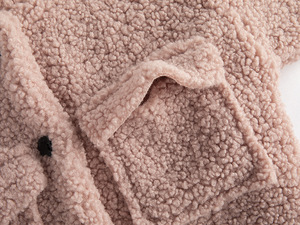 <span class=keywords><strong>Manteau</strong></span> Sherpa d'hiver pour fille, veste à manches longues avec boutons, vêtements chauds pour enfants - Product Image 5