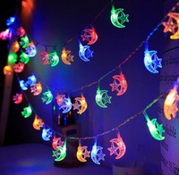 Guirlande lumineuse de Noël en forme de flocon de neige et d'étoile, blanc chaud, multicolore, guirlande féerique, lumières suspendues pour fenêtre, décoration de Noël pour l'arbre et la maison