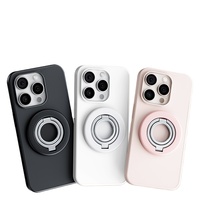 Kedatangan Baru 4-Piece Metal Transparent Adhesive Mount Phone Ring Holder dengan Rotasi 360 Derajat Kompatibel untuk Ponsel, Tablet, dan E-reader.