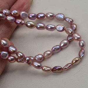 ไข่มุกน้ำจืดธรรมชาติขนาด 6-7 มม. รูปทรงไม่สม่ำเสมอ แสงเงาสวยงาม สำหรับทำสร้อยคอ DIY - Product Image 2