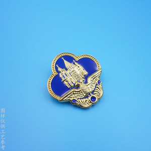 Custom Made Metal Brooch <b>Pin</b> 20mm Brass Baking Paint Electroplating Bright Finish Spring <b>Pin</b> Style Business Gift - Product Image 3