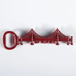 Personalizado <span class=keywords><strong>San</strong></span> <span class=keywords><strong>Francisco</strong></span> Golden Gate Bridge 3D Metal Tourist Souvenirs Nevera Imán Abrebotellas - Product Image 1