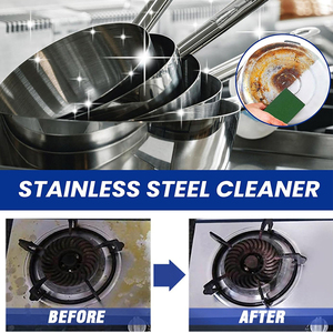 Pâte polissante en gros pour acier inoxydable – Élimine la graisse brûlée des fours et grilles, anti-rouille, anti-traces de doigts, 500g - Product Image 2