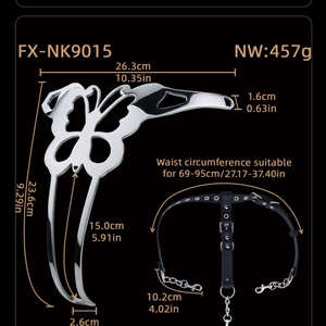 Cinturón de Castidad Metálico Femenino con Diseño de Mariposa Mejorado, Dispositivo de Bondage Elegante de Acero Inoxidable, Bragas de Castidad Metálicas para Mujer - Product Image 6