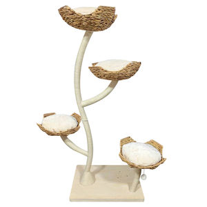 Fabrikant Groothandel Houten Sisal Grote Kattenboom Krabpaal Kattencondo Toren Moderne Kattenklimtoren - Product Image 5