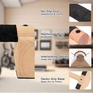 Equipo de Fitness Portátil BH, Barras de Paralelas de Madera para Ejercicios de L-Sit, Dip y Flexiones, para Entrenamiento de <span class=keywords><strong>Calistenia</strong></span> - Product Image 2