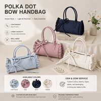 Tas Selempang Polkadot Lucu Wanita, Tas Tangan Mini, Tas Selempang Ruffle Berpita, Tas Fashion, Tas Jinjing Kecil, Logo Custom OEM