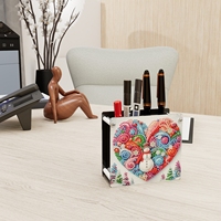 Porte-crayons en acrylique en forme de diamant, organisateur de stylos en strass, ornements de bureau pour fille