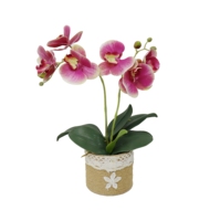 Gracieux fait à la main élégant orchidée artificielle Arrangement réaliste en pot mariage décor à la maison décoration de Table pour Restaurants