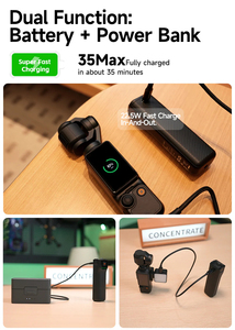 Cargador Rápido PC430 de 22.5W y 5000mAh con Batería y Soporte para Cámara de Acción, Compatible con DJI Osmo Pocket 3 y Xtra <span class=keywords><strong>Muse</strong></span>, Ideal para Vlogging - Product Image 5