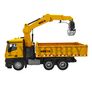 <span class=keywords><strong>HUINA</strong></span> <span class=keywords><strong>1575</strong></span> 575 2,4G 1:14 26CH RC camión volquete de metal juguetes Construcción de control remoto camión RC con agarre de madera - Product Image 3