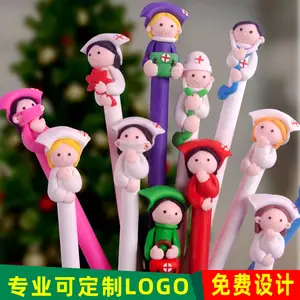 soft clay pens doctor/nurse soft pottery handicrafts soft pottery professional ballpoint pen wholesale printable LOGO