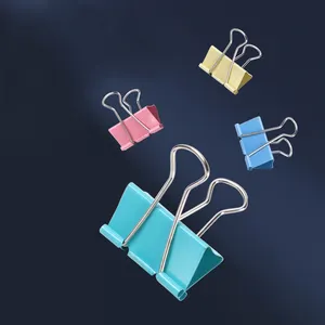 Colorful Long Binder Clips 51mm 41mm 32mm 25mm 19mm 15mm High Quality Office Supplies