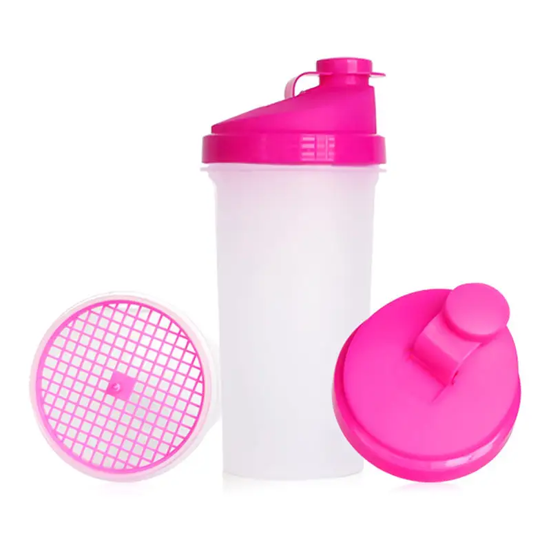 700ml protein shaker bottle water bottle with plastic sieve reusable plastic water bottle