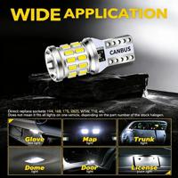 Ampoule LED T10 W5W 194 168 CANBUS sans erreur, 27 SMD 3014 Chip, 12V, sans polarité, pour éclairage intérieur, plafonnier, lecture, plaque d'immatriculation, feux de stationnement