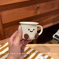 Plaque en céramique haute température Mignon Petits pieds Sous glaçure Design peint à la main Double oreille bol pour ensembles de thé au café instantané