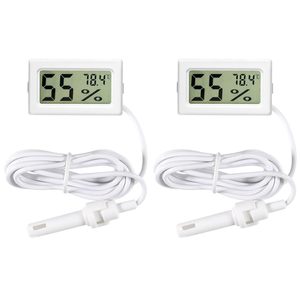Mini <span class=keywords><strong>Medidor</strong></span> <span class=keywords><strong>Digital</strong></span> <span class=keywords><strong>de</strong></span> <span class=keywords><strong>Temperatura</strong></span> <span class=keywords><strong>y</strong></span> <span class=keywords><strong>Humedad</strong></span> con Sonda, Pantalla LCD Fahrenheit, Termómetro Higrómetro - Product Image 2