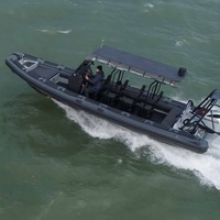 Bateau semi-rigide gonflable en Hypalon Orca de 8,6 m avec coque en aluminium pour les opérations de sauvetage en mer, les interventions incendie et les interventions d'urgence